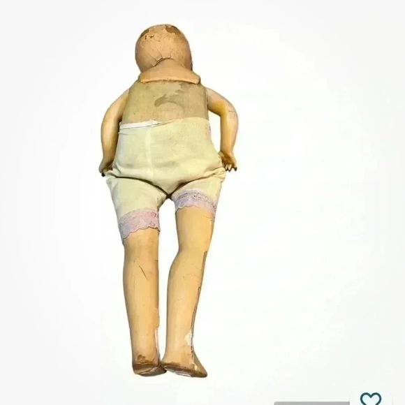 Antique 22" Composition Baby Doll, Open Mouth, Teeth, Open Shut Eyes - Picture 3 of 3